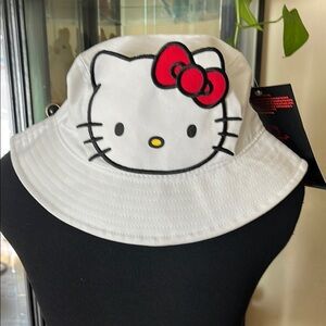 Hello Kitty White and Red Bucket Hat with Iconic Design